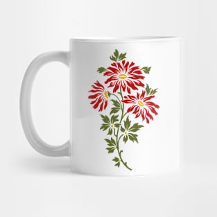 Red Daisies Mug